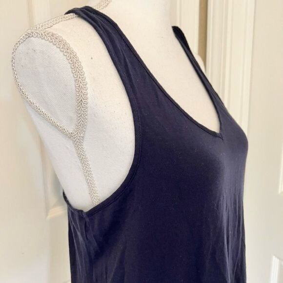Refinery 29 Knit Pajama Racerback Tank Top Navy Small - Picture 4 of 10